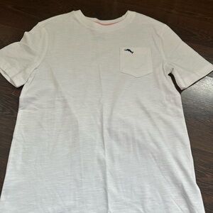 Tommy Bahama White Short Sleeve Tee with Pocket